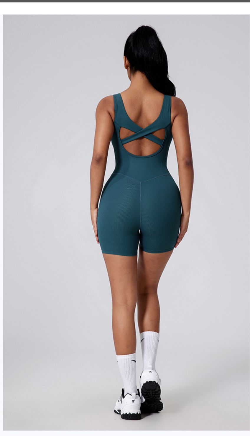 The "Versa Sculpt" Ribbed Mini Jumpsuit