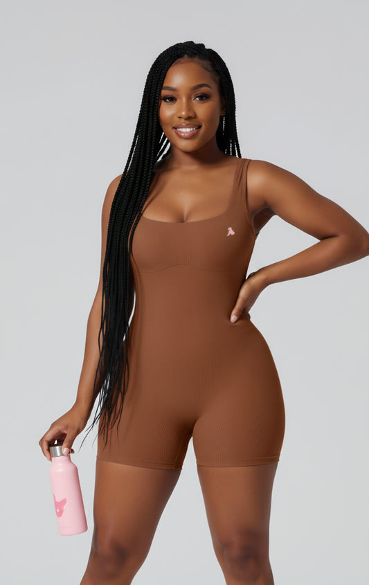 The "Versa Sculpt" Ribbed Mini Jumpsuit